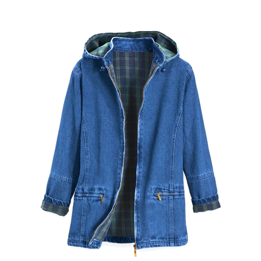 New North Style denim long jacket